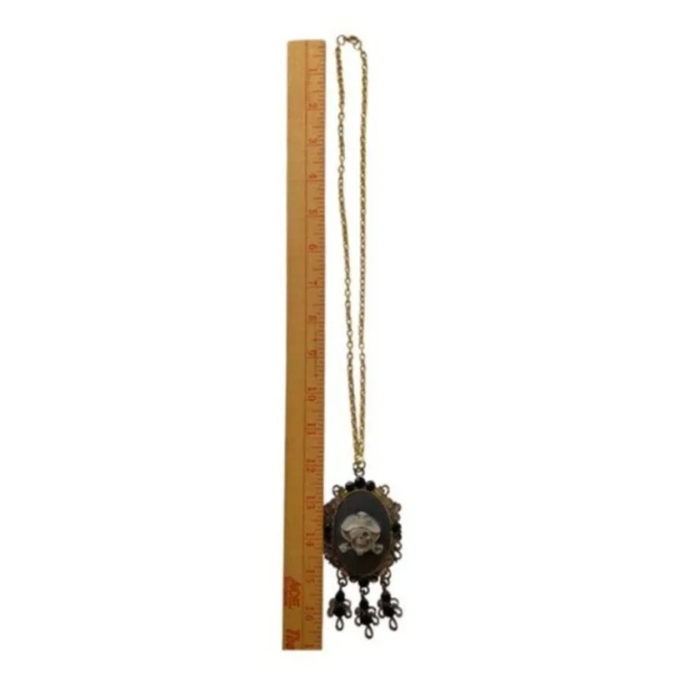 Pirate Skull Cameo Themed Necklace